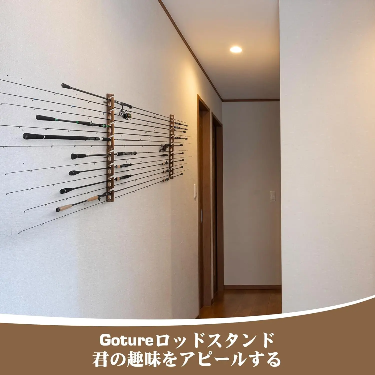 Goture 8 Delikli Ahşap Çubuklu - Fishing Rod Rack incelemesi ve fiyatı